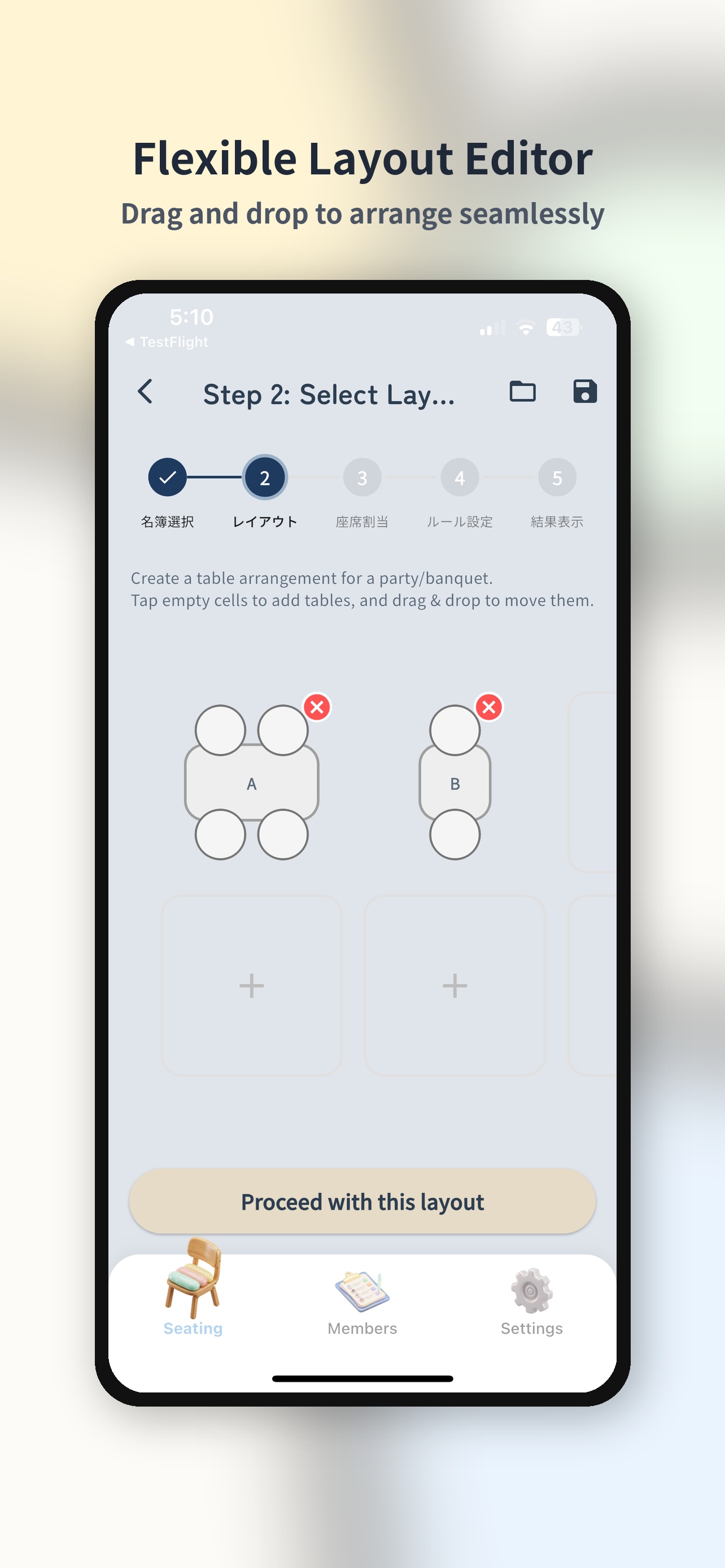 Advanced Adjacency Rules Advanced Adjacency Rules - The system automatically optimizes awkward relationships or special needs like 'keep those two apart' or 'put this person in the front row'.